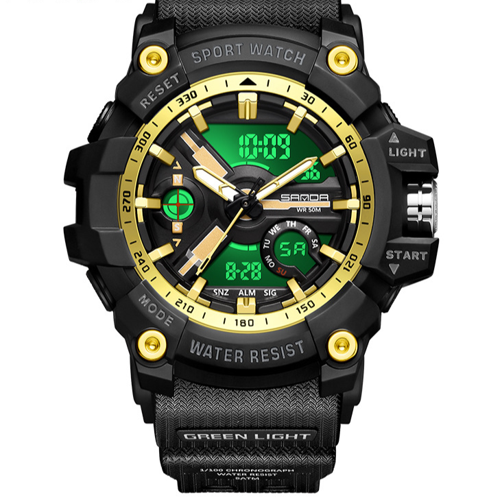 Multifunctional dual-display electronic watch