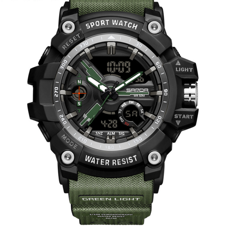 Multifunctional dual-display electronic watch