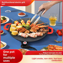 28cm black electric grill pan