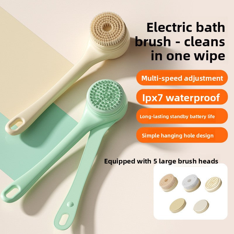 Multifunctional Electric Bath Brush USB Rechargeable Waterproof Scrubber Massage Tool