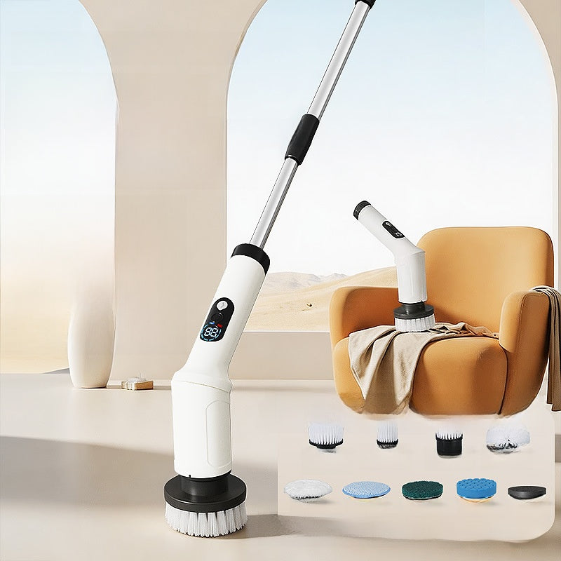 Multifunctional Electric Cleaning Brush with Interchangeable Heads