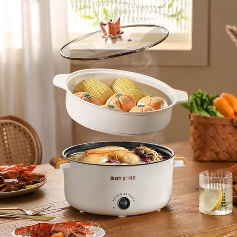 Multifunctional Electric Cooking Pot with Steamer