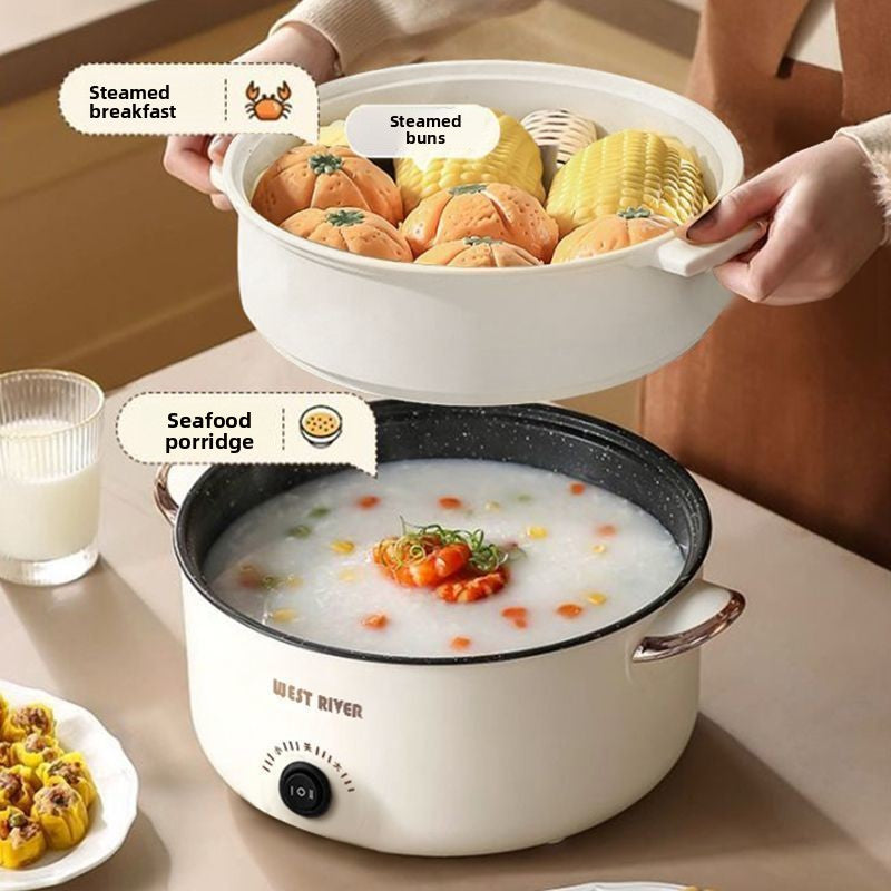 Multifunctional Electric Cooking Pot with Steamer