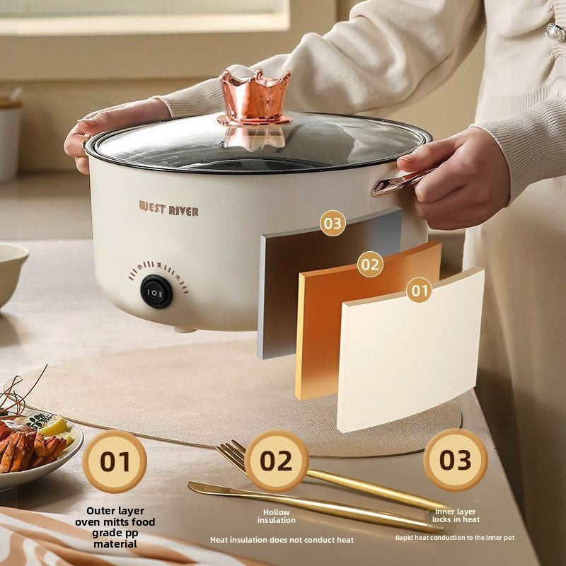 Multifunctional Electric Cooking Pot with Steamer