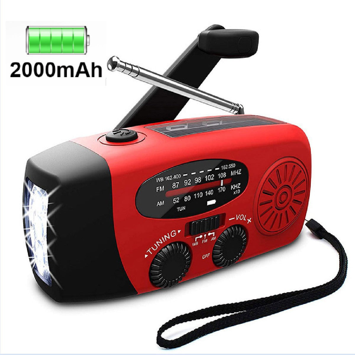 Multifunctional Emergency Hand Crank Radio with Flashlight