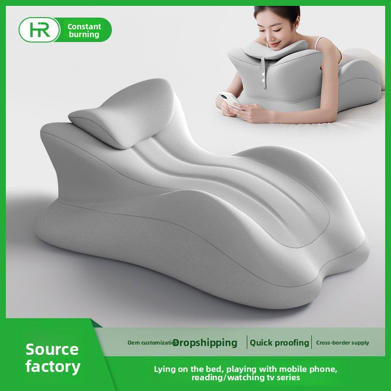 Multifunctional ergonomic pillow for sleeping face down, suitable for using mobile phones or reading, slow rebound pillow for couples.