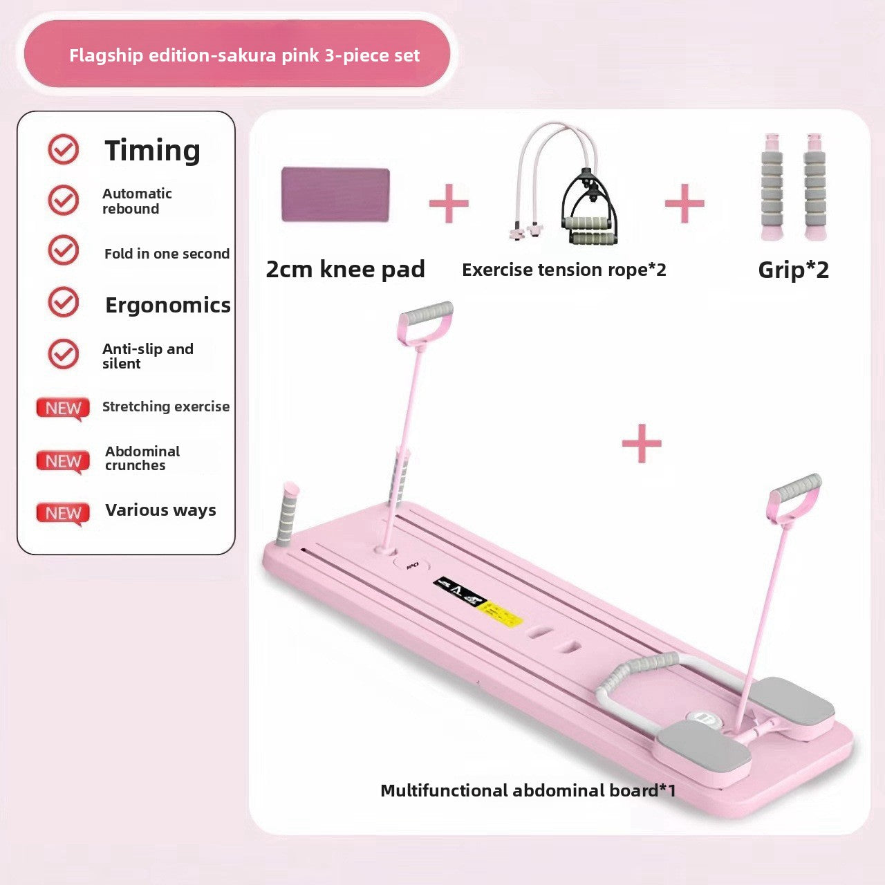 Multifunctional Foldable Abdominal Exercise Board