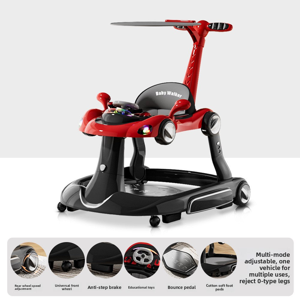 Multifunctional Foldable Baby Walker with Music