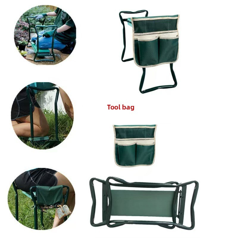 Multifunctional Foldable Garden Kneeling Stool with Storage Bag