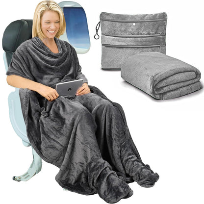 Multifunctional Foldable Travel Blanket