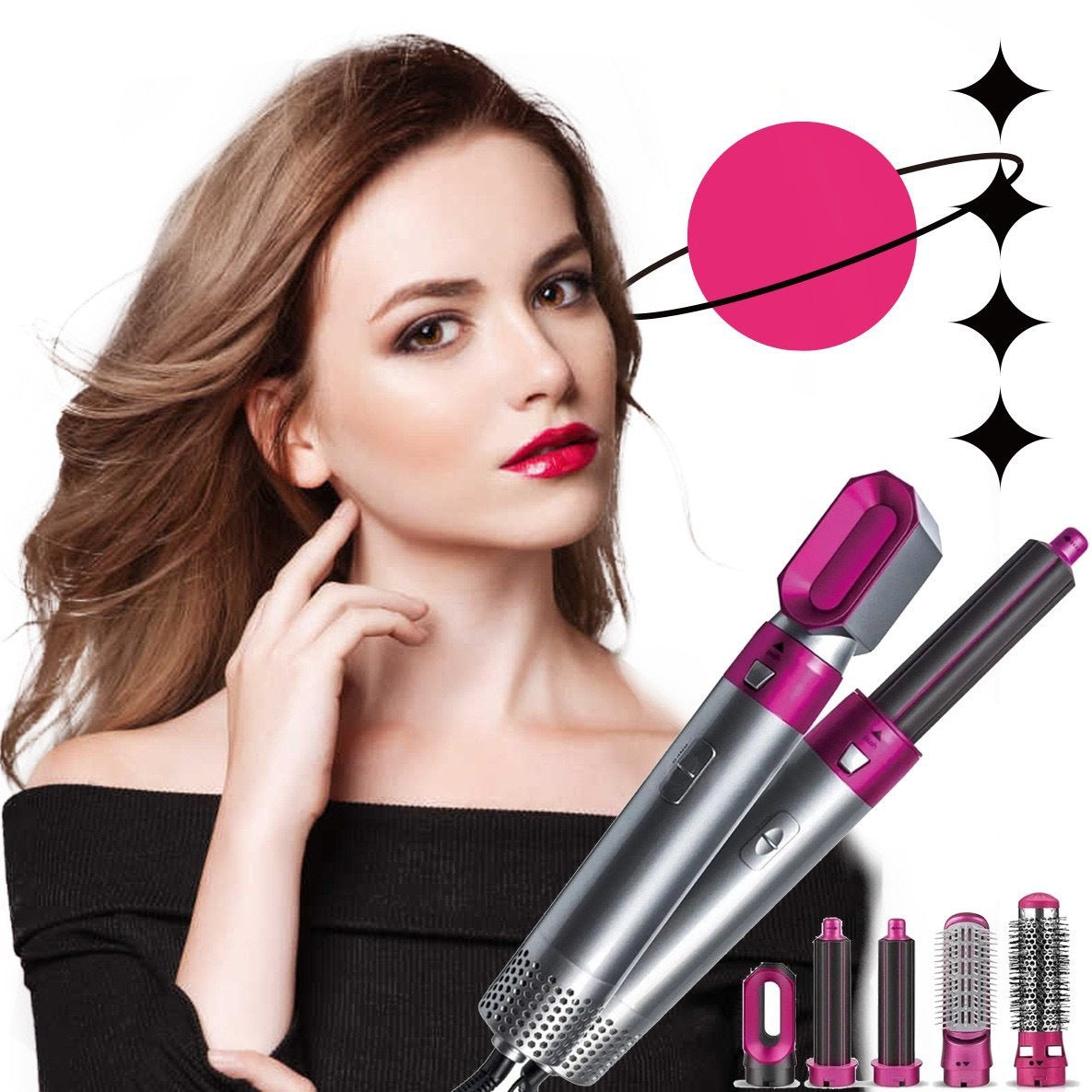 Multifunctional Hair Styler with Straightening and Curling