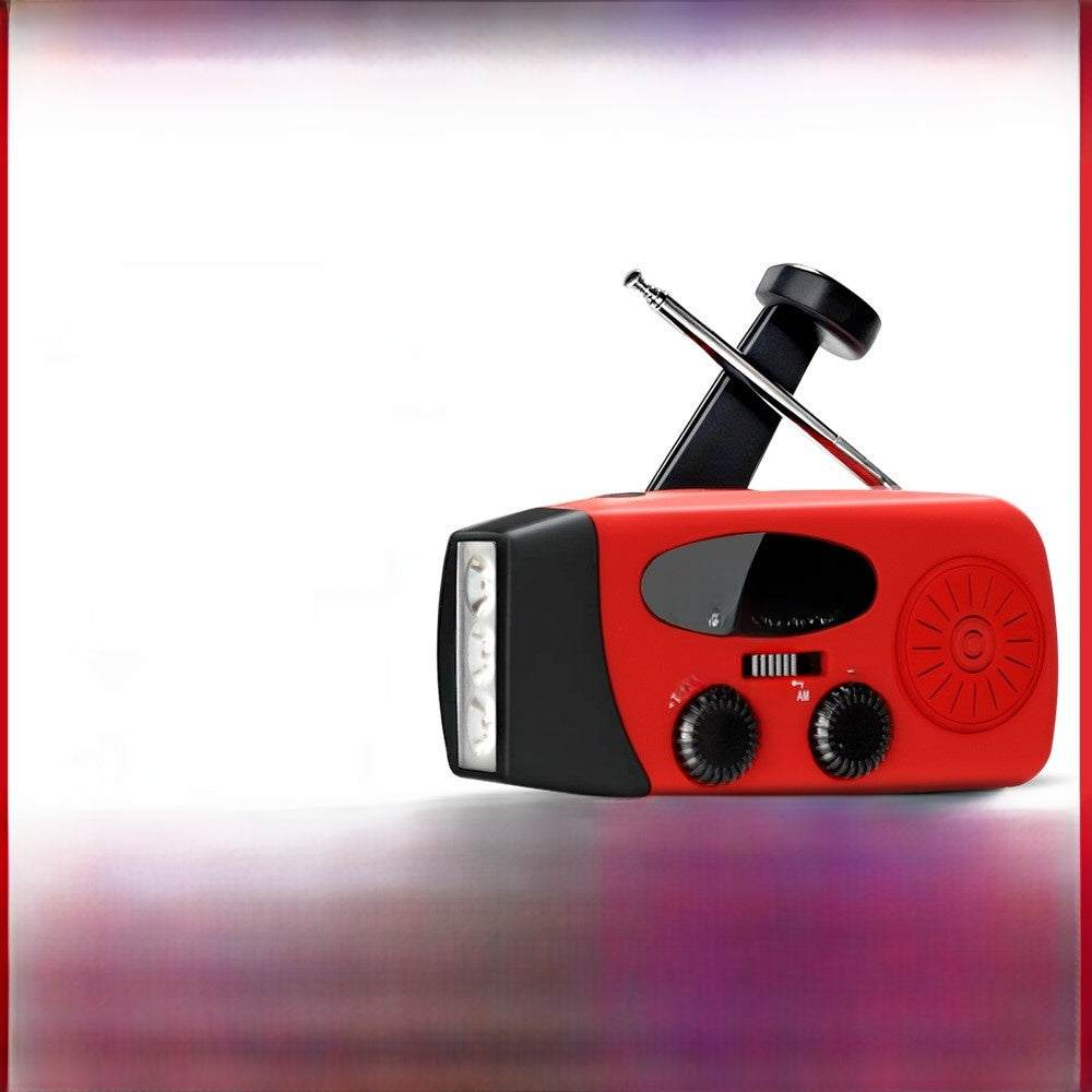 Multifunctional Hand-Crank Emergency Radio with Flashlight and USB Charging