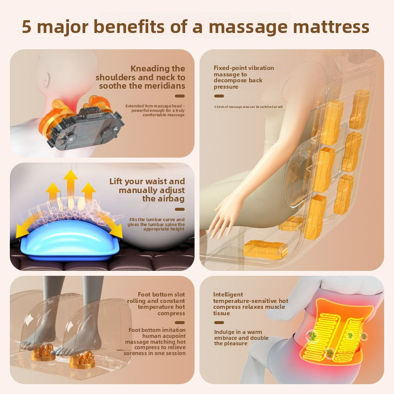 Multifunctional Heating Massage Cushion with Remote Control