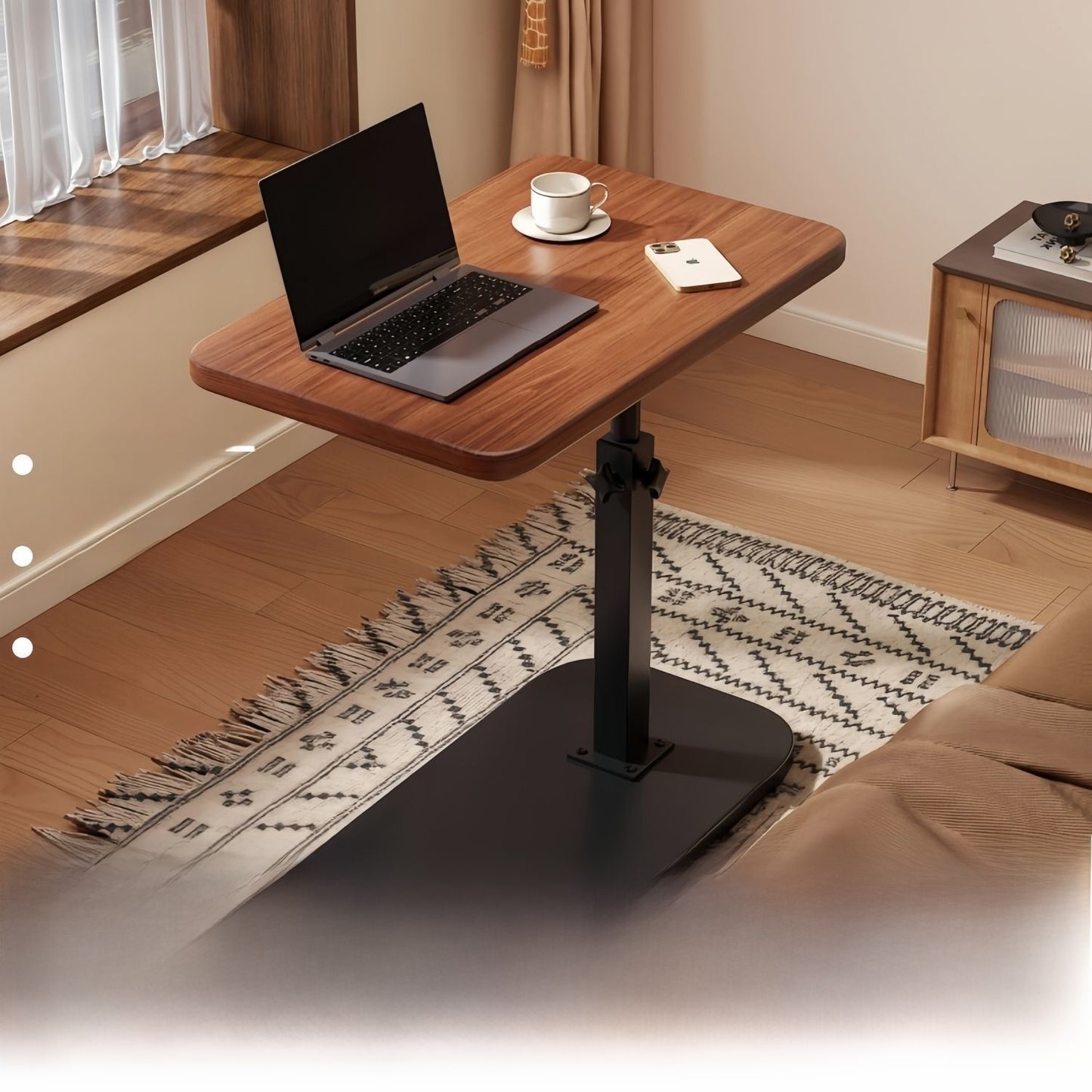 Multifunctional Height-Adjustable Bedside Table