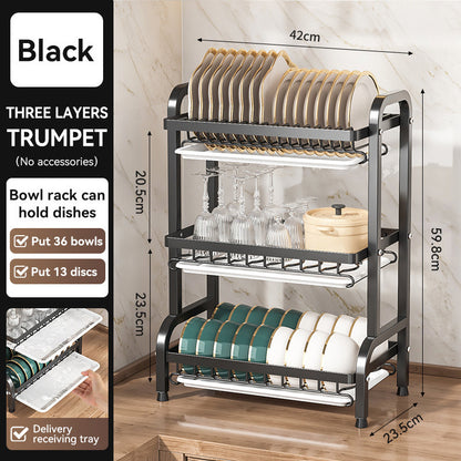 Multifunctional Kitchen Dish Drainer Storage Rack