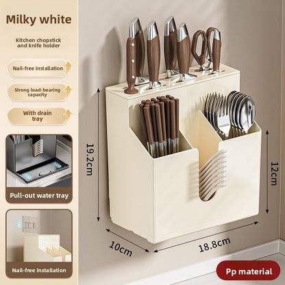 Multifunctional Kitchen Knife and Utensil Storage Rack