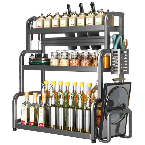 Multifunctional Kitchen Organizer Rack with Utensil Holders