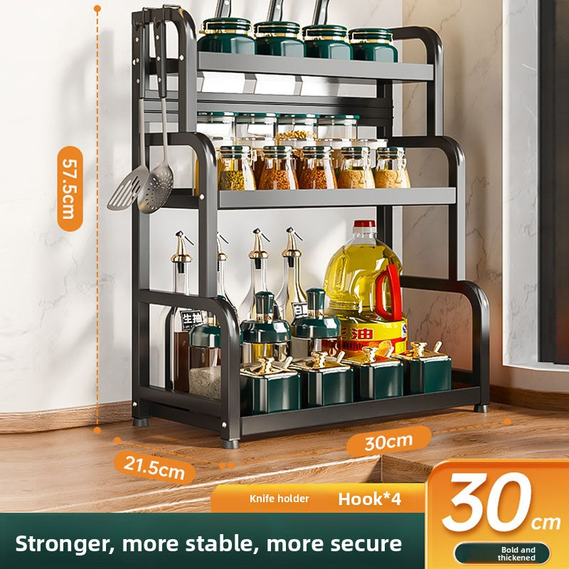 Multifunctional Kitchen Organizer Rack with Utensil Holders