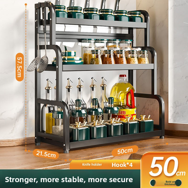 Multifunctional Kitchen Organizer Rack with Utensil Holders