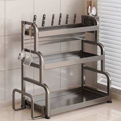 Multifunctional Kitchen Organizer Rack with Utensil Holders
