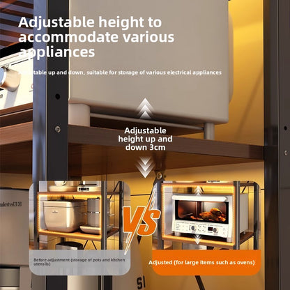 Multifunctional Kitchen Storage Rack with Wheels