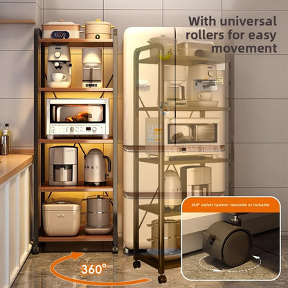 Multifunctional Kitchen Storage Rack with Wheels