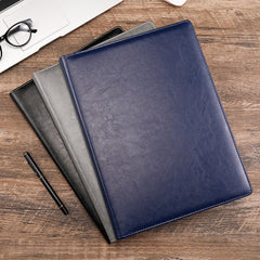 Leather Folder Gray 8-Digit Calculator