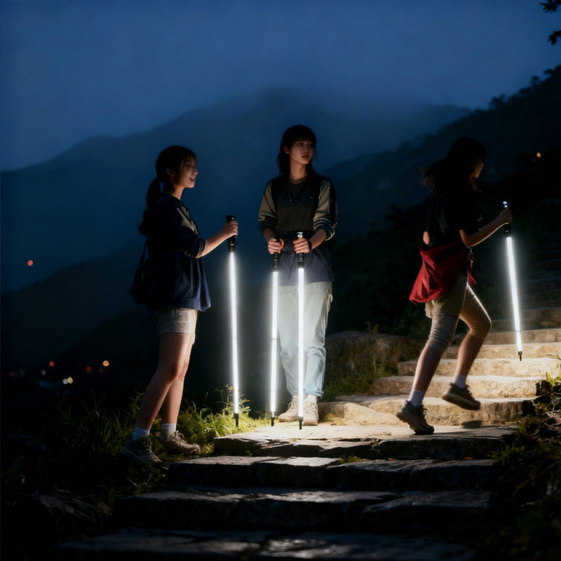 Multifunctional Luminous Trekking Pole with Snow Basket