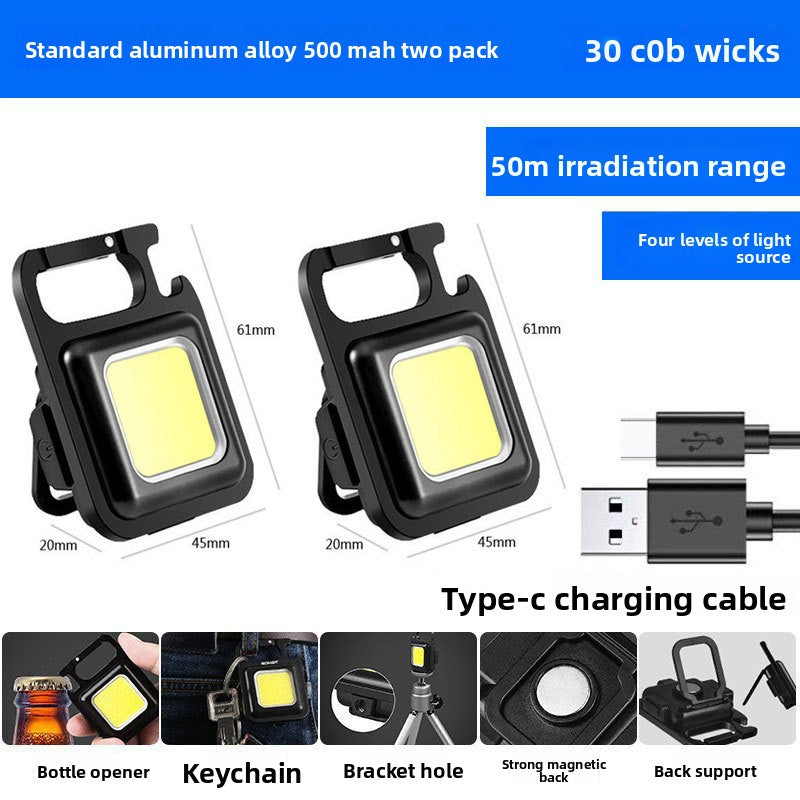 Multifunctional Magnetic Keychain Flashlight