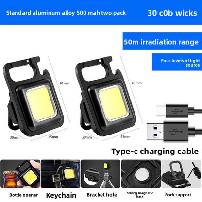 Multifunctional Magnetic Keychain Flashlight
