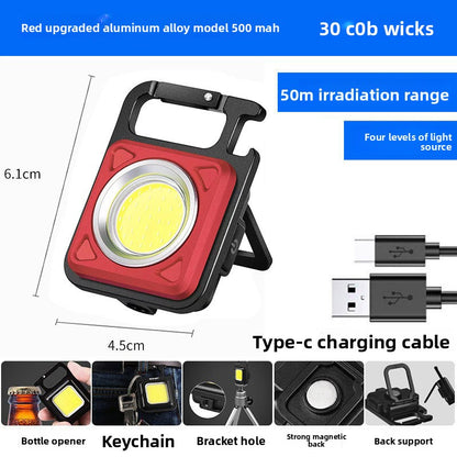 Multifunctional Magnetic Keychain Flashlight