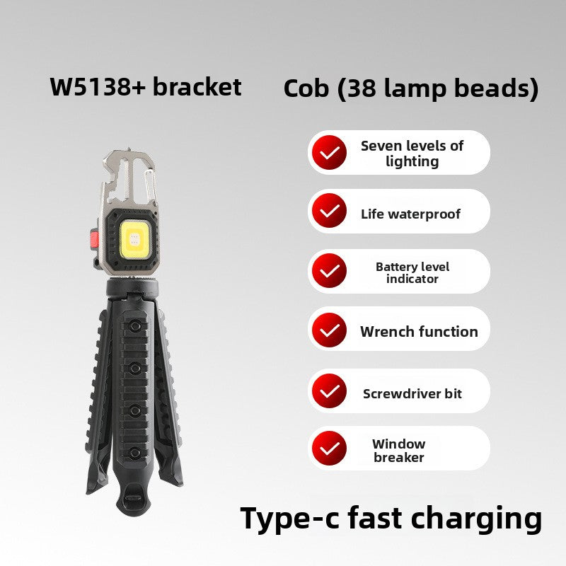 Multifunctional Magnetic Keychain Flashlight
