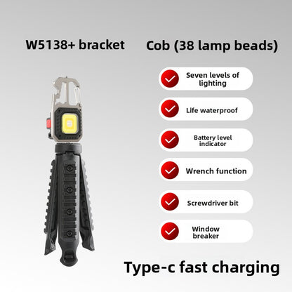 Multifunctional Magnetic Keychain Flashlight