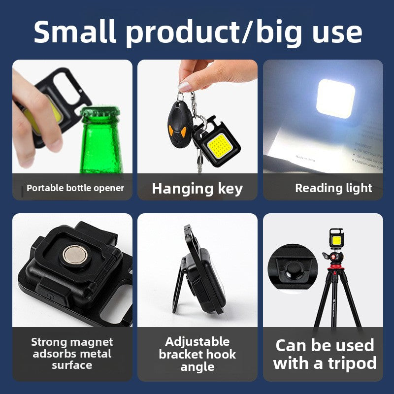 Multifunctional Magnetic Keychain Flashlight