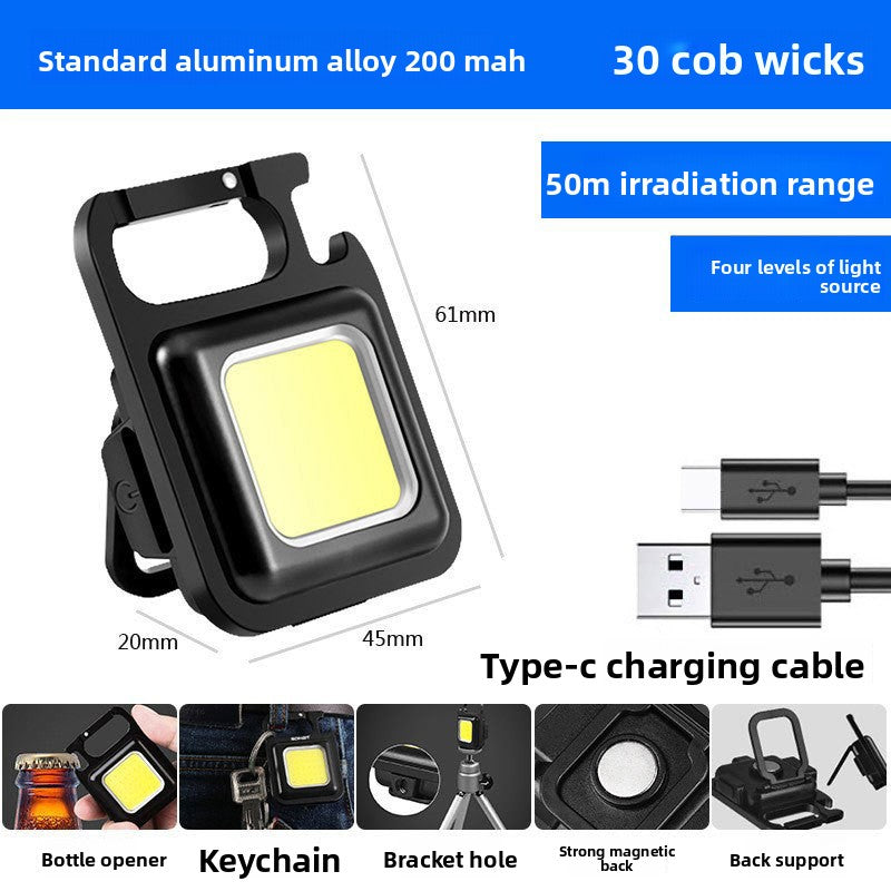 Multifunctional Magnetic Keychain Flashlight