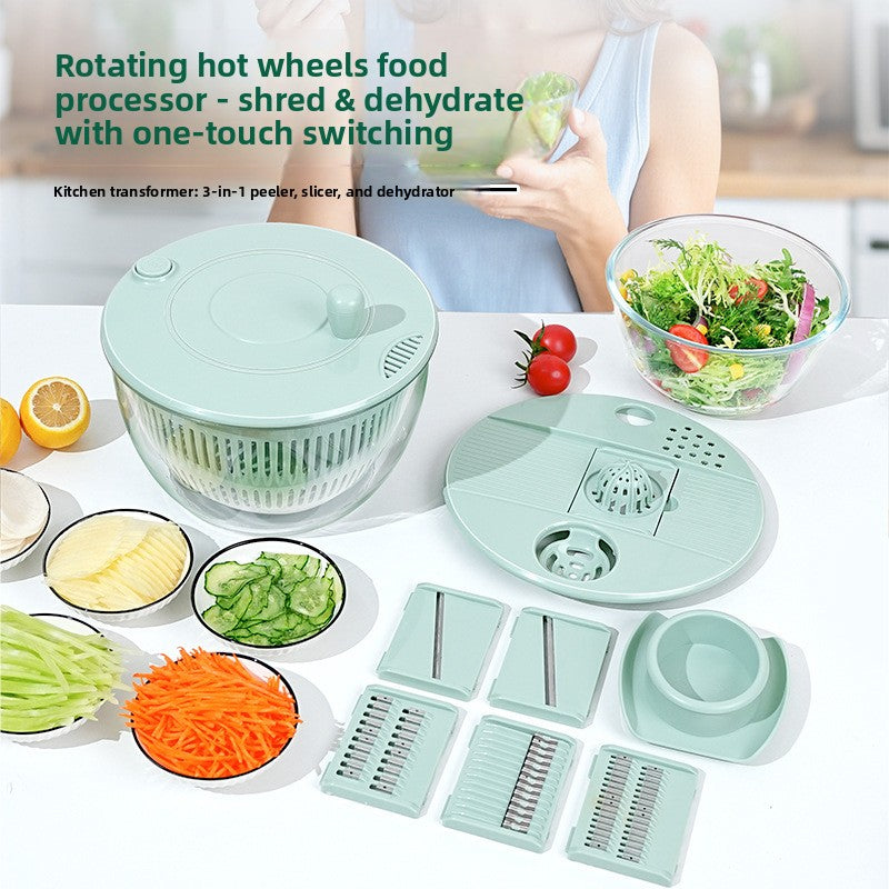 Multifunctional Manual Vegetable Cutter and Drain Basket