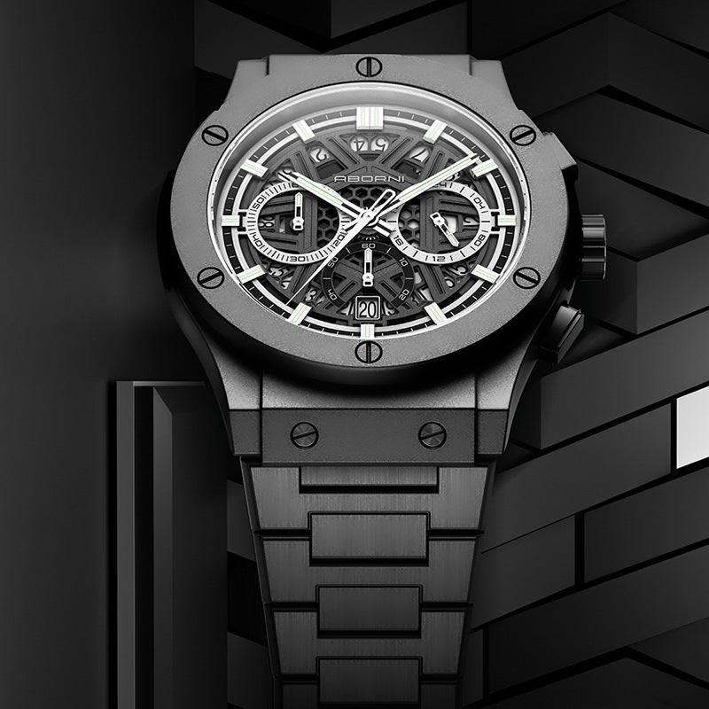 Multifunctional Men's Watch Waterproof Luminous Chronograph