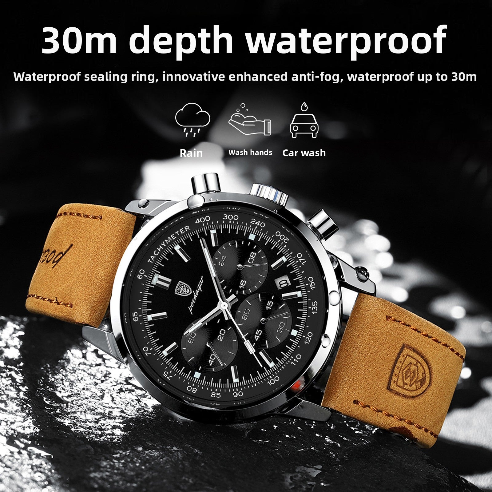 Multifunctional Mens Quartz Watch