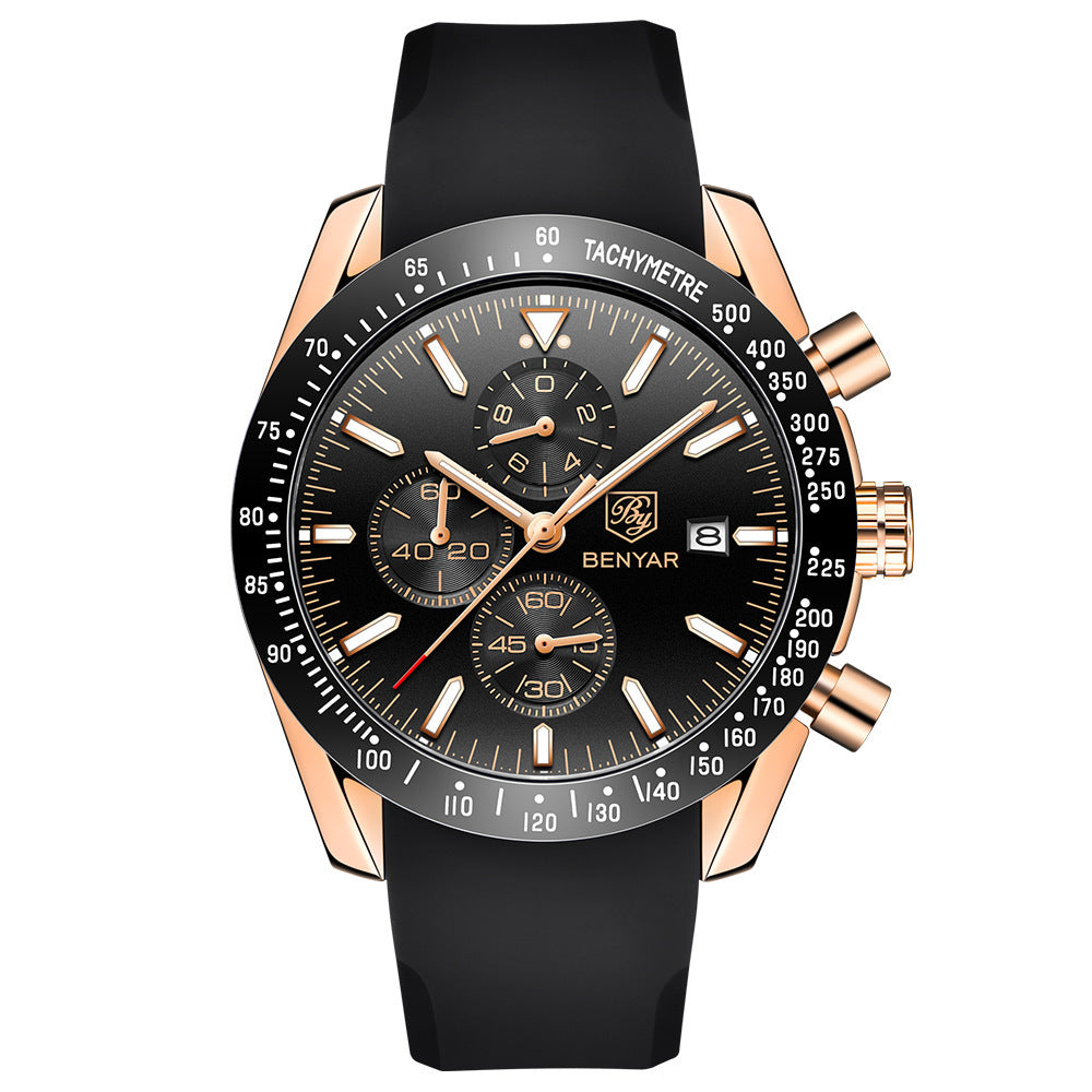 Multifunctional Mens Sports Quartz Watch