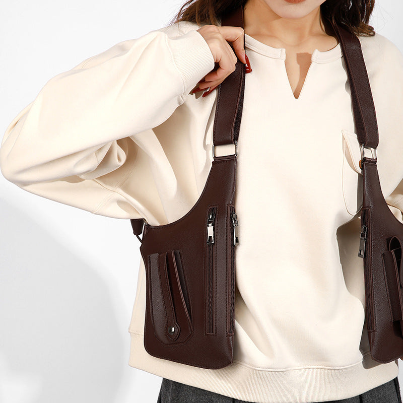 Multifunctional Mens Vest Crossbody Bag