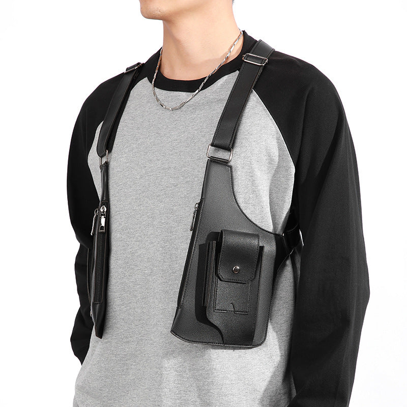 Multifunctional Mens Vest Crossbody Bag