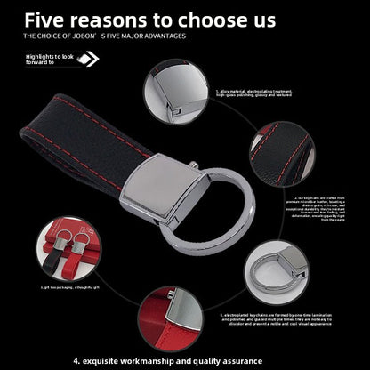 Multifunctional Metal Leather Keychain