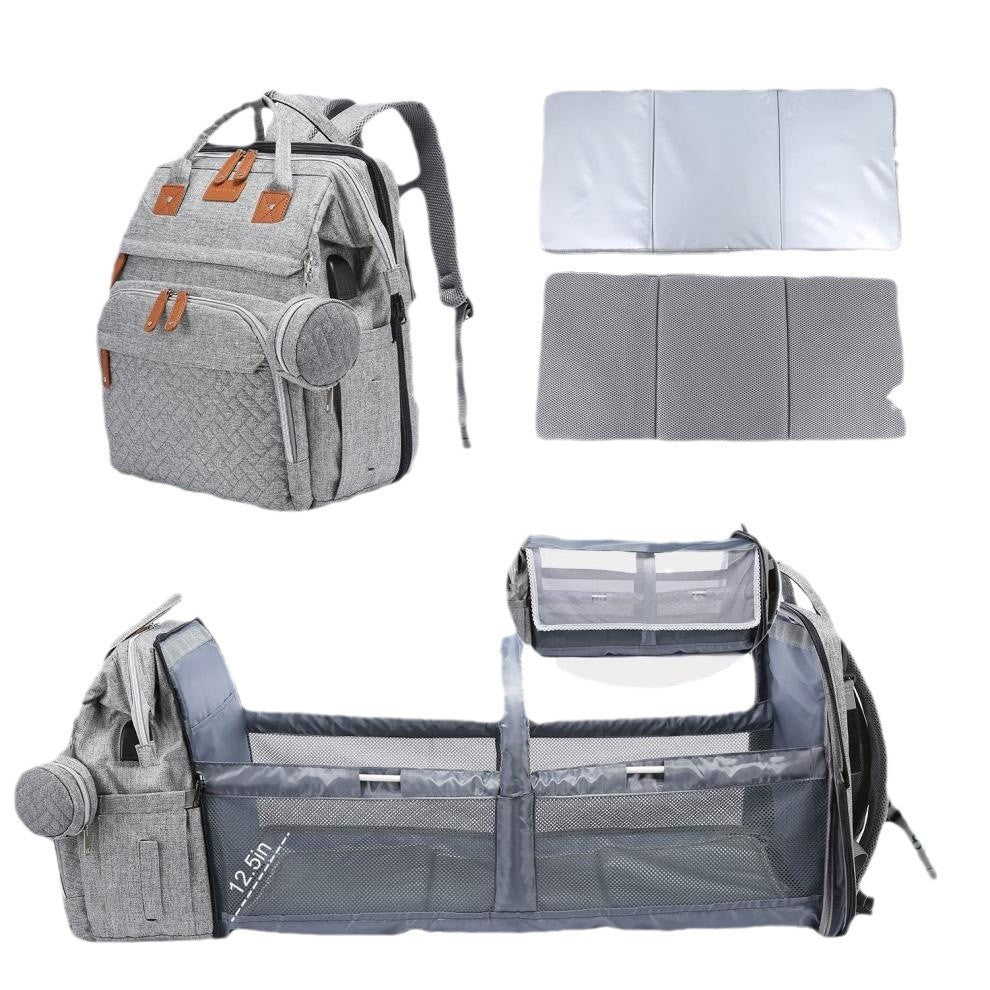 Multifunctional Mommy Bag with Baby Rocking Bed
