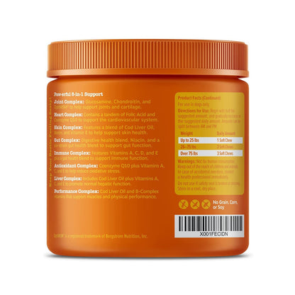 Multifunctional nutritional health supplement for dogs