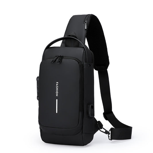 Multifunctional Password Lock Chest Bag for Men