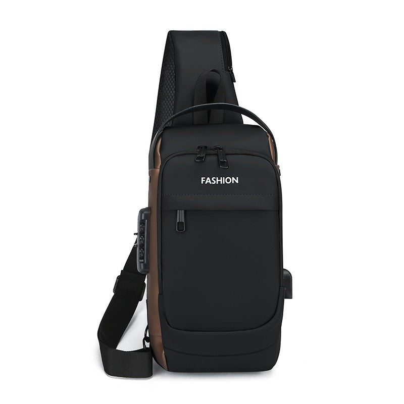 Multifunctional Password Lock Chest Bag for Men