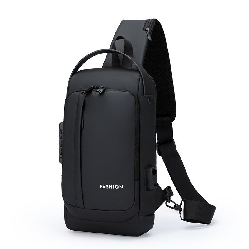 Multifunctional Password Lock Chest Bag for Men
