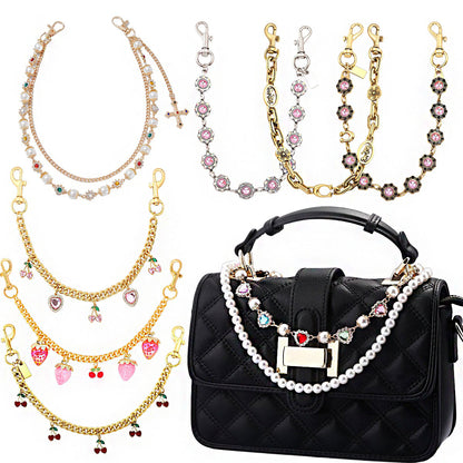 Multifunctional Pearl Rhinestone Keychain