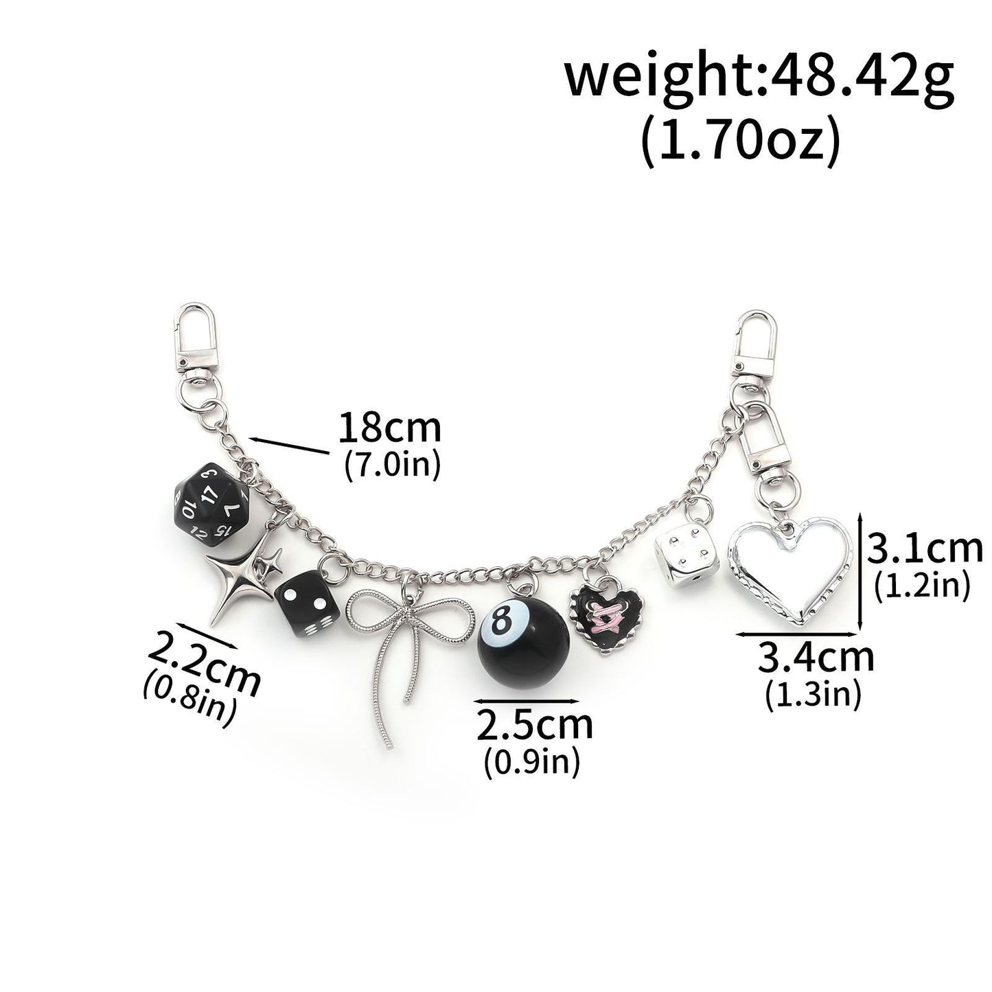 Multifunctional Pearl Rhinestone Keychain