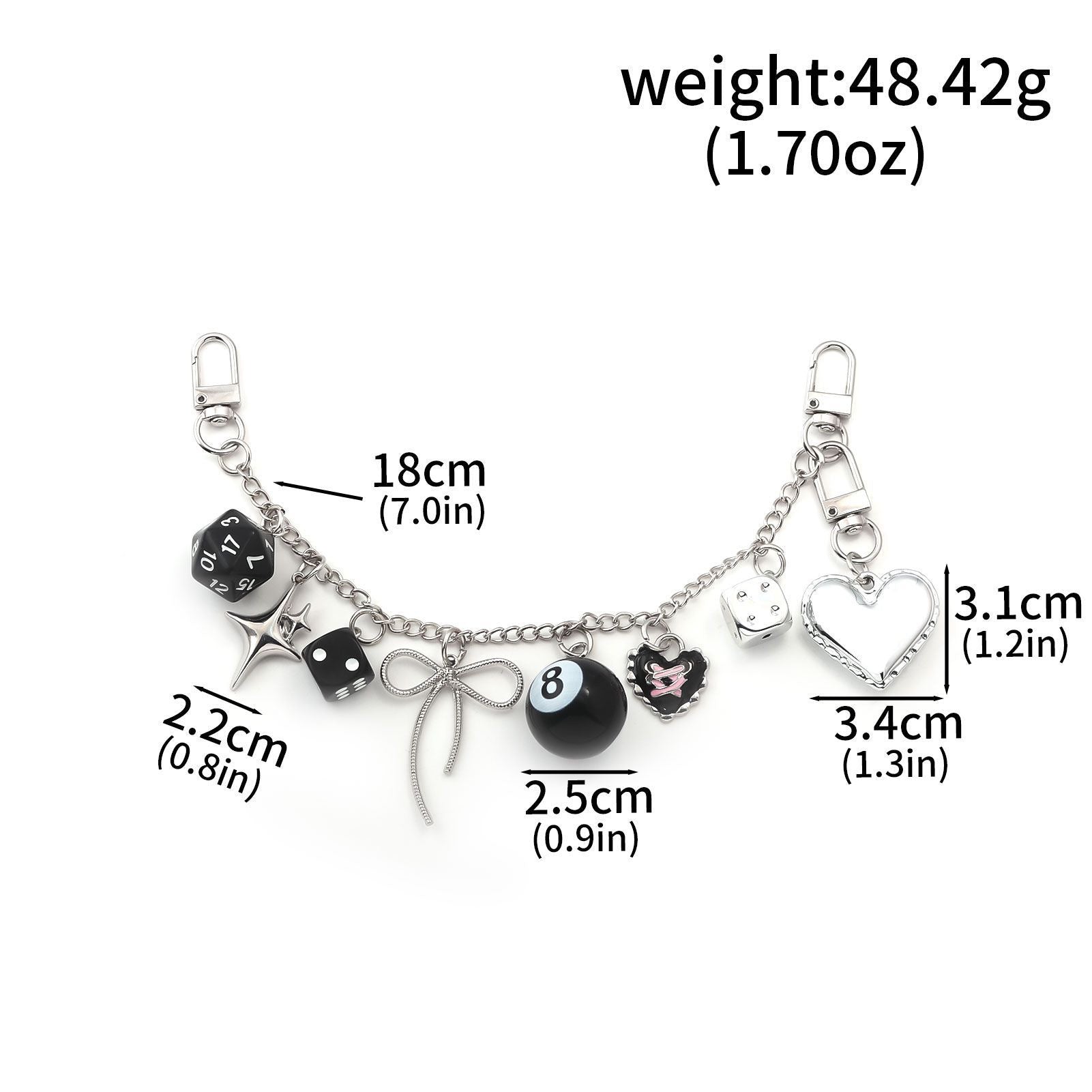 Multifunctional Pearl Rhinestone Keychain